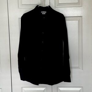 Zara Black Slim Fir Button-Up Shirt